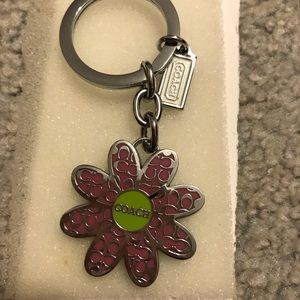 Authentic Coach Flower Keychain